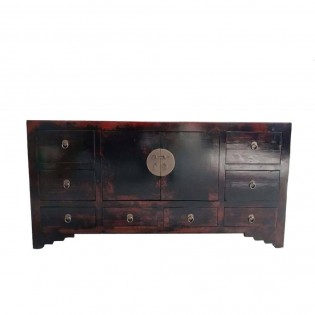 Chinesisches Sideboard in roter Farbe