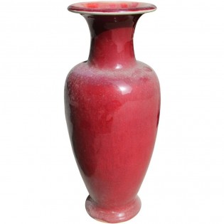 Moderne rote Porzellan dekorative Vase aus China