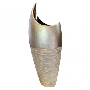 Keramik-Vase mit Bronze-Effekt