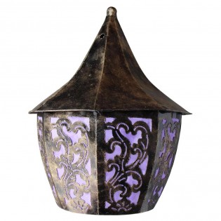 Ethnische Deckenlampe im Eisen lila Farbe