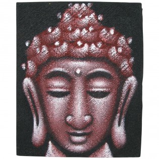Ethnische Malerei auf Leinwand mit Buddha lila