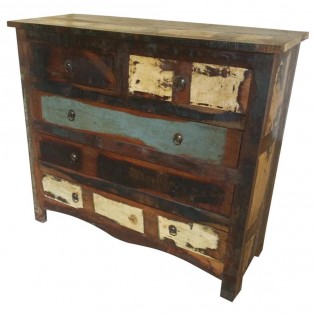 Indian chest of reclaimed wood