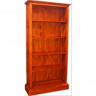 ethnic library in solid mahogany
