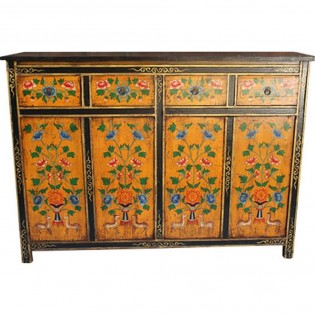 Sideboards tibet four panels and drawers yellow base