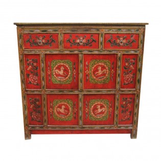 Tibet cupboard with doors and drawers