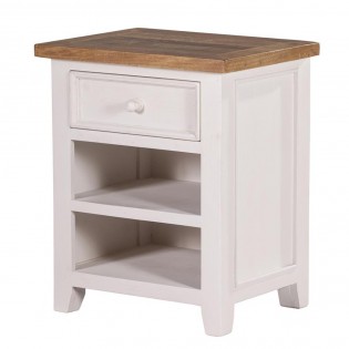 White Table With Contrasting Top