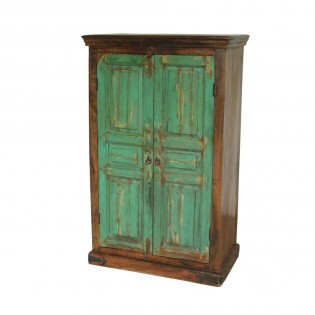 Indian cabinet with green doors