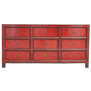 Lacquered Chinese chest of drawers