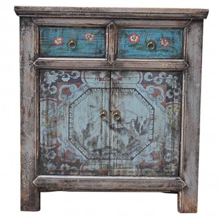 Chinese celestial sideboard with paintings