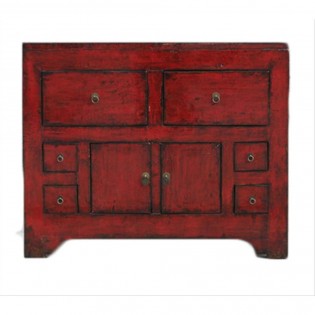 Chinese red lacquer sideboard