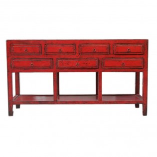 Sideboard in Chinese red lacquer