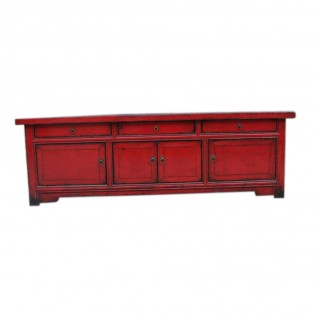 Low lacquer red cabinet