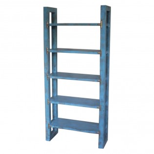 Bookcase with light blue base