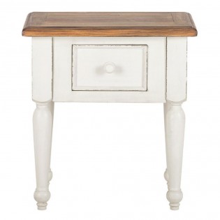 Shabby chic white bedside table