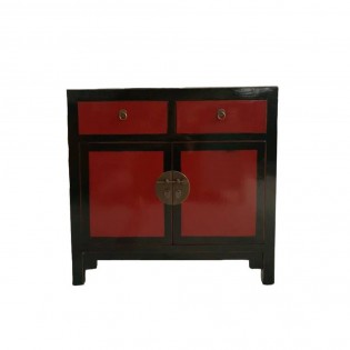Black and red Chinese cabinet