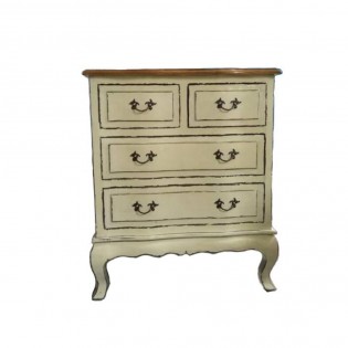 Shabby chic provencal chest of drawers with contrasting top