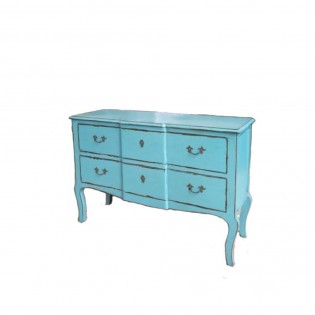 Shabby heavenly Provencal sideboard with two drawers