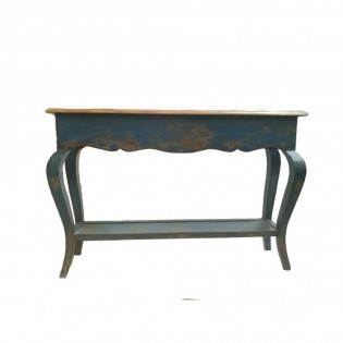 Shabby chic Provencal console with contrasting top