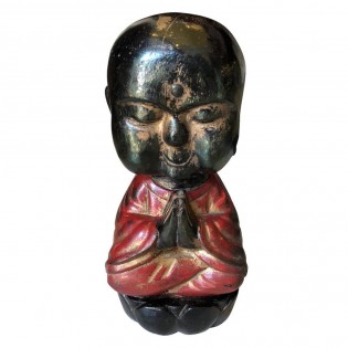 Wooden red Buddha statue