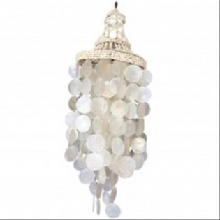 White mother-of-pearl chandelier
