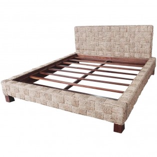 Solid mahogany bed and water hyacinth