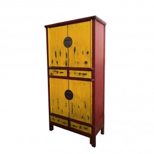 Chinese wardrobe with drawers and doors