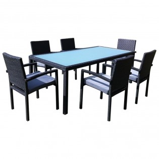 High-quality dining set in Polyrattan from China