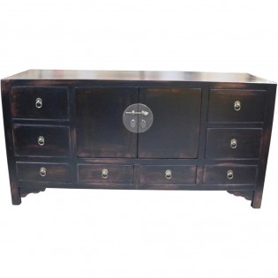 Chinese black buffet with drawers