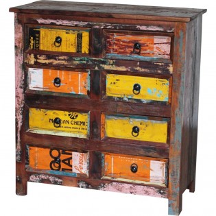 Indian chest of drawers in solid wood