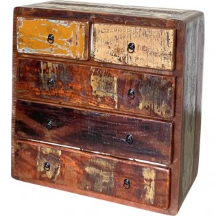 Indian chest of drawers in recycled wood