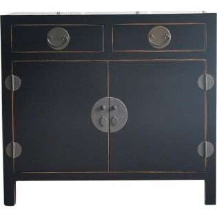 Chinese sideboard with black lacquered drawers