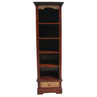 small bookcase in mahogany and water hyacinth