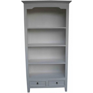 white bookcase with drawers