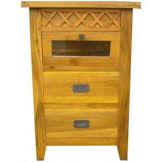 bedside table with two drawers