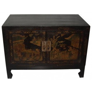 Antique dark furniture decorated