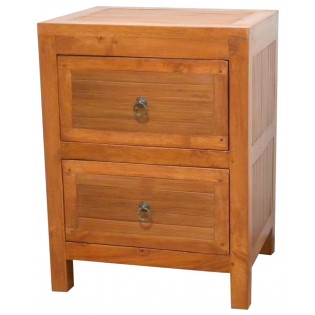 Light bedside table with two drawers