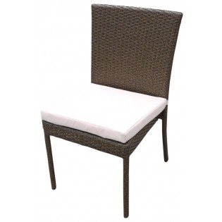 High-quality outdoor chair with aluminum structure and upholstery in Polyrattan