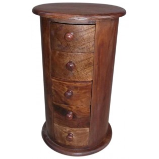Round cabinet with drawers