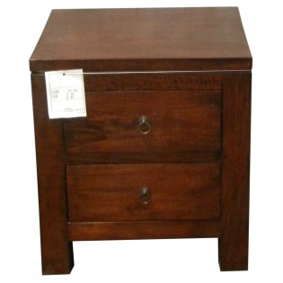 Indonesian bedside table in mahogany