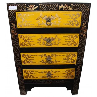 Decorated Chinese bedside table
