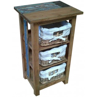 Indonesian bedside table from reclaimed wood