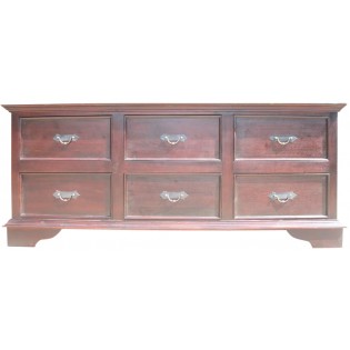 Chest of drawers in dark mahogany