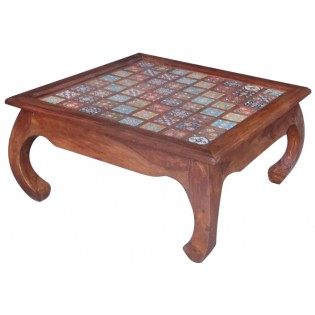 Indian coffee table with tiles