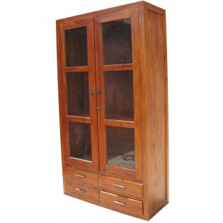 Light mahogany display cabinet