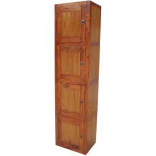 Module 4 in mahogany and light bamboo with door