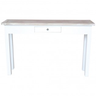 Shabby chic console with top in teak