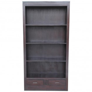 Mahogany bookcase with drawers