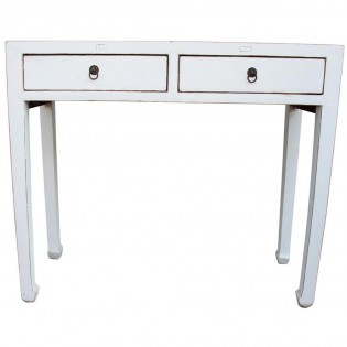 White Chinese lacquered writing table