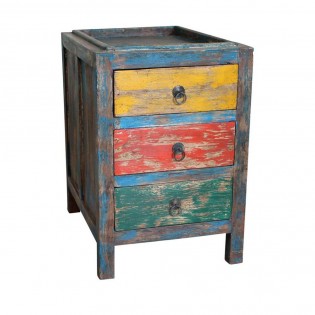 Indian multicoloured ethnic bedside table