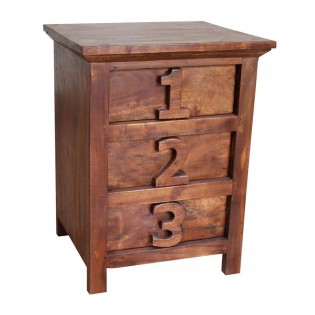 Indian ethnic bedside table with numbers